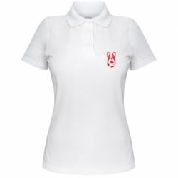 Женское поло Dog with ball - PrintSalon