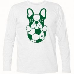 Футболка с длинным рукавом Dog with ball - PrintSalon