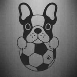 Наклейка Dog with ball - PrintSalon