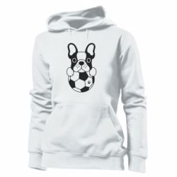 Женское худи Dog with ball - PrintSalon