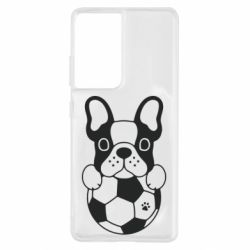 Чехол для Samsung S21 Ultra Dog with ball - PrintSalon