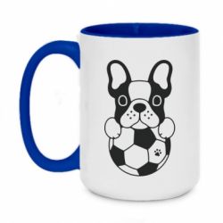 Чашка двухцветная 420ml Dog with ball - PrintSalon