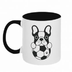 Чашка двокольорова Dog with ball