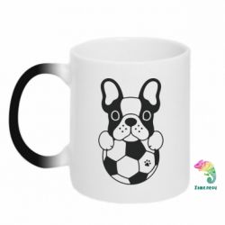 Чашка-хамелеон Dog with ball - PrintSalon