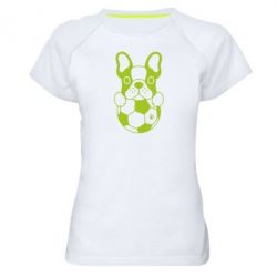 Женская футболка для спорта Dog with ball - PrintSalon