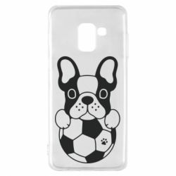 Чехол для Samsung A8 2018 Dog with ball - PrintSalon