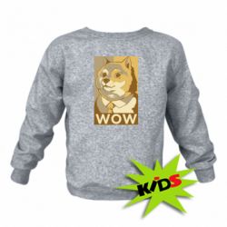 Детский свитшот Doge wow meme - PrintSalon