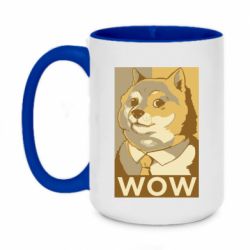 Чашка двухцветная 420ml Doge wow meme - PrintSalon