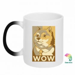 Чашка-хамелеон Doge wow meme - PrintSalon