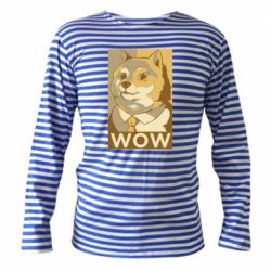 Тельняшка с длинным рукавом Doge wow meme - PrintSalon