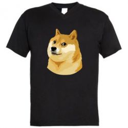 Чоловіча футболка з V-подібним вирізом Doge