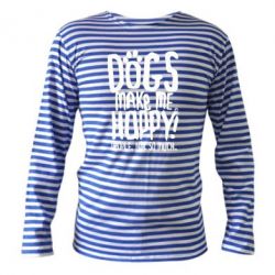 Тільник з довгим рукавом Dogs make me happy! People, not so much - PrintSalon