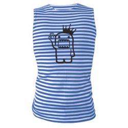 Майка-тельняшка Домо Кун с короной - PrintSalon