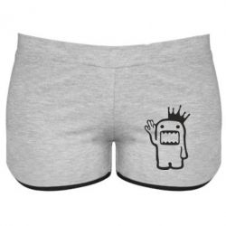 Женские шорты Домо Кун с короной - PrintSalon