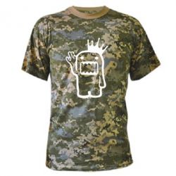Камуфляжная футболка Домо Кун с короной - PrintSalon
