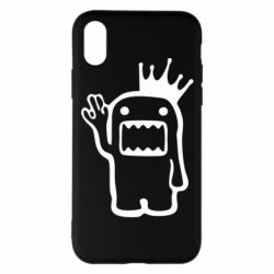 Чехол для iPhone X/Xs Домо Кун с короной - PrintSalon