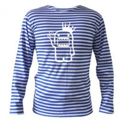 Тельняшка с длинным рукавом Домо Кун с короной - PrintSalon