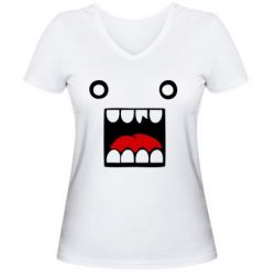 Жіноча футболка з V-подібним вирізом Domo - PrintSalon