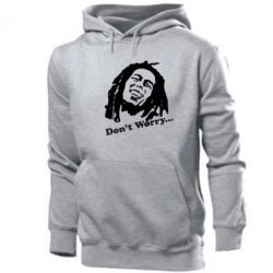 Мужское худи Don't Worry (Bob Marley) - PrintSalon