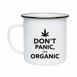 Кружка емальована Dont panic its organic - PrintSalon