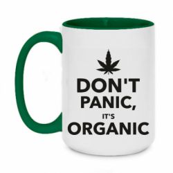 Чашка двокольорова велика Dont panic its organic - PrintSalon