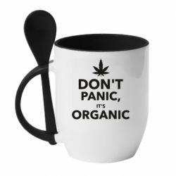 Чашка с ложкой Dont panic its organic