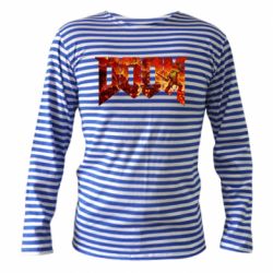 Тельняшка с длинным рукавом Doom battle - PrintSalon