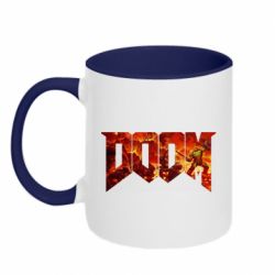 Чашка двухцветная 320ml Doom battle - PrintSalon