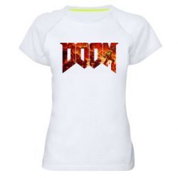 Женская футболка для спорта Doom battle - PrintSalon