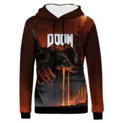Женское 3D худи Doom Eternal Art - PrintSalon