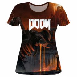 Женская футболка 3D Doom Eternal Art - PrintSalon
