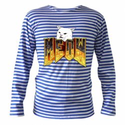 Тельняшка с длинным рукавом Doom меов cat - PrintSalon