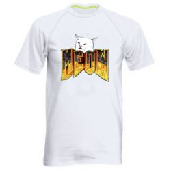 Мужская футболка для спорта Doom меов cat - PrintSalon