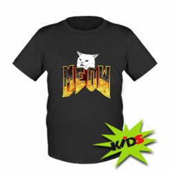 Детская футболка Doom меов cat - PrintSalon