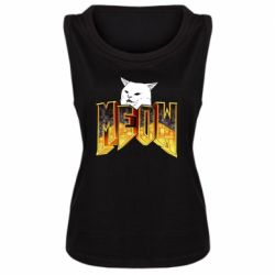 Женская майка Doom меов cat - PrintSalon