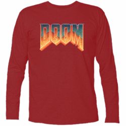Футболка з довгим рукавом Doom old logo - PrintSalon