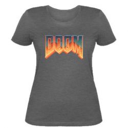 Жіноча футболка Doom old logo - PrintSalon