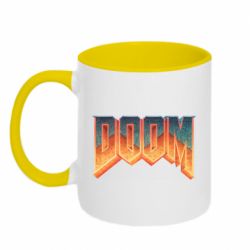 Чашка двокольорова Doom old logo - PrintSalon