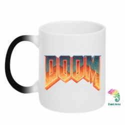 Чашка-хамелеон Doom old logo - PrintSalon