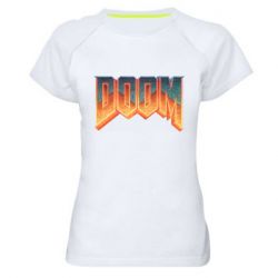 Жіноча футболка для спорту Doom old logo - PrintSalon