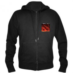 Мужское худи на молнии Dota 2 3d Logo - PrintSalon