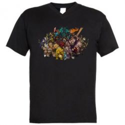 Мужская футболка  с V-образным вырезом Dota 2 "Everybody here" - PrintSalon