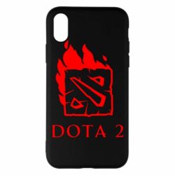 Чехол для iPhone X/Xs Dota 2 Fire