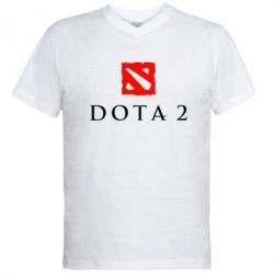 Мужская футболка  с V-образным вырезом Dota 2 - PrintSalon
