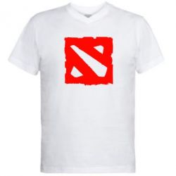 Мужская футболка  с V-образным вырезом Dota Logo Дота - PrintSalon