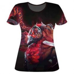Женская футболка 3D DOTA2  Pudge