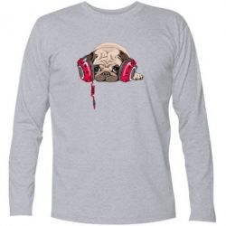 Футболка с длинным рукавом Doug the pug - PrintSalon