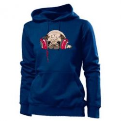 Женское худи Doug the pug - PrintSalon