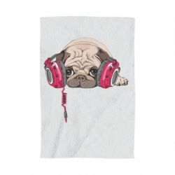 Полотенце с принтом Doug the pug - PrintSalon