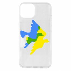 Чехол для iPhone 14 Dove flag of Ukraine - PrintSalon